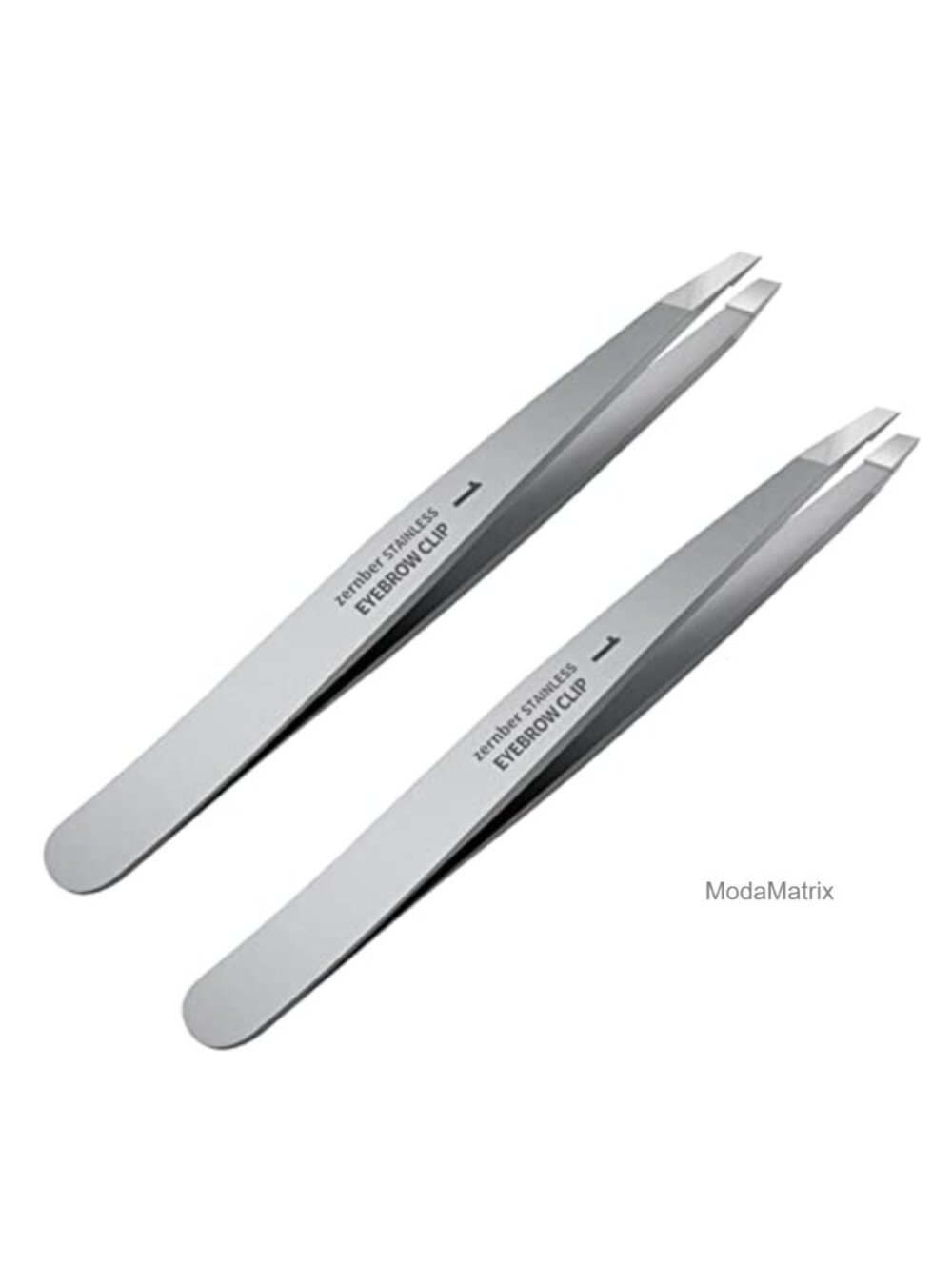 Professional Stainless Steel Slant Tweezers Set for Eyebrows Facial Hair
